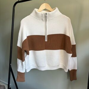 MONK & LOU 1/4 Zip Sweater, Size M